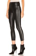 Sprwmn Athletic Rhinestone Stripe Capri In Black