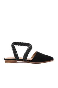 Ulla Johnson Suede Amalia D'orsay Flats In Black