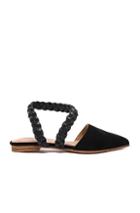 Ulla Johnson Suede Amalia D'orsay Flats In Black