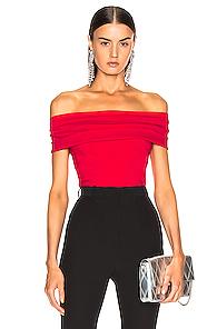 Cushnie Off Shoulder Peplum Top In Pink