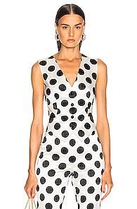 Dolce & Gabbana Polka Dot Vest In Polka Dots,white