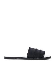 Avec Moderation Lutetia Grosgrain Open Sandals In Black