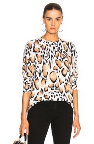 Equipment Melanie Leopard Sweater In White,animal Print