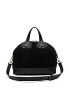 Givenchy Medium Stud Detail Suede Nightingale In Black