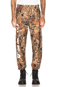Heron Preston Style Slim Sweatpant In Brown,camo