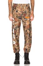 Heron Preston Style Slim Sweatpant In Brown,camo
