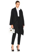Victoria Victoria Beckham Tie Front Coat In Black