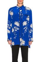 Haider Ackermann Biais Detail Shirt In Blue,floral