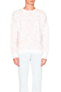 Baja East Cashmere Leopard Jacquard Sweater In Pink,animal Print
