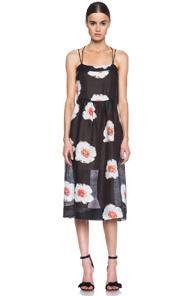 Isabel Marant Etoile Renee Linen-blend Dress In Black,floral | LookMazing
