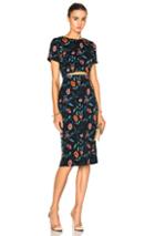 Suno Cut Out Dress In Black,blue,floral