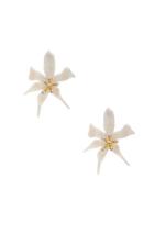Lele Sadoughi Water Lily Earrings In White