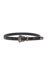 Saint Laurent California Western Belt In Black