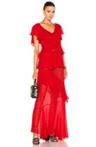 Adriana Degreas Chine Dress In Red