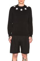 Givenchy Star Collar Crew Neck Jumper In Black