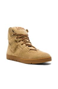 Loewe Suede High Sneakers In Neutrals