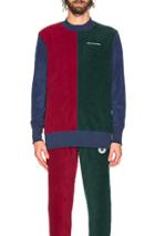 Aime Leon Dore Polar Fleece Blocked Sweatshirt In Blue,green,red