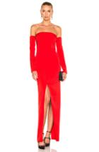 Mugler Viscose Cady Gown In Red