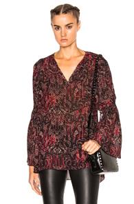 Iro Aga Top In Red,purple,abstract