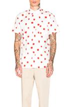 Comme Des Garcons Shirt Cotton Poplin Printed Shirt In White,abstract
