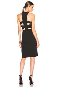 Mason By Michelle Mason Cage Halter Dress In Black