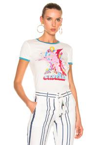 Roberto Cavalli Graphic Tee In White