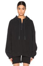 Kanye West X Adidas Originals Half Zip Hoodie In Black