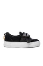 Buscemi 40mm Suede Bow Sneakers In Black