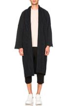 Issey Miyake Homme Plisse Long Jacket In Blue