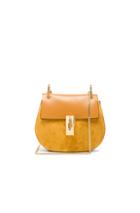 Chloe Small Suede Drew Bag In Yellow,brown