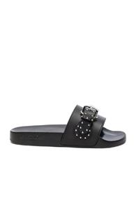 Givenchy Buckle Rubber Slides In Black