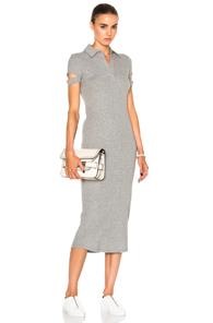 Helmut Lang Rib Shirt Dress In Gray