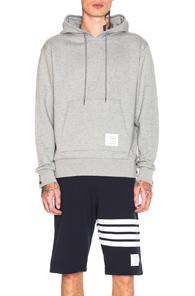 Thom Browne Back Stripe Hoodie In Gray