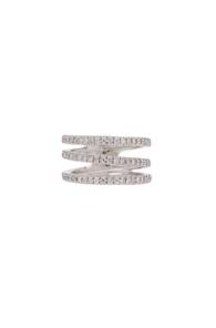 Loree Rodkin Triple Pave Band Ring In Metallics