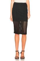 T By Alexander Wang Jacquard Fitted Skirt In Black