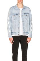Off-white Temperature Oversize Jacket In Blue