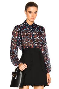 Tanya Taylor Weslyn Top In Black,floral