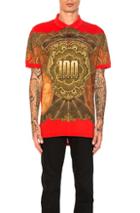 Givenchy Money Print Polo In Abstract,red