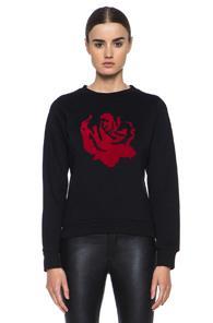 Opening Ceremony Lucky Rose Sweatshirt In Black,floral
