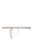 Alessandra Rich Crystal Embellished Belt In Metallics