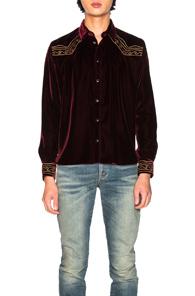 Saint Laurent Western Shirt In Red