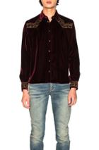 Saint Laurent Western Shirt In Red