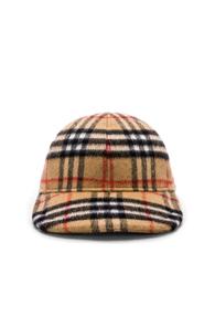 Burberry Checkered Cap In Neutral,plaid