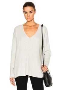 Rag & Bone Phyllis Cashmere V Neck Sweater In Gray