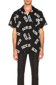 Gcds Monogram Shirt In Abstract,black
