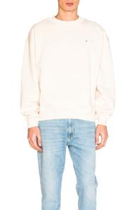 Acne Studios Yana Face Sweatshirt In White