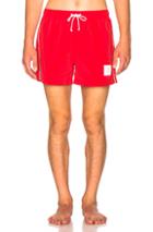 Thom Browne Classic Brushed Finish Swim Trunk In Red