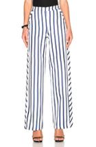 Nicholas Wide Leg Pants In White,stripes