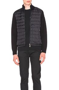 Moncler Cardigan Sweater In Black