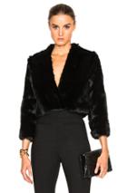 Cushnie Et Ochs Solid Rabbit Fur Jacket In Black